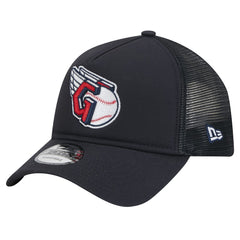 Cleveland Guardians New Era 9FORTY A-Frame Trucker Adjustable Hat - Navy - New Era Sale