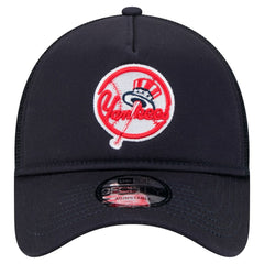 New York Yankees New Era 9FORTY A-Frame Trucker Adjustable Hat - Navy - New Era on Sale