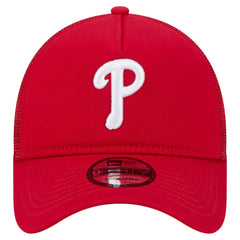 Philadelphia Phillies New Era 9FORTY A-Frame Trucker Adjustable Hat - Red - New Era Sale