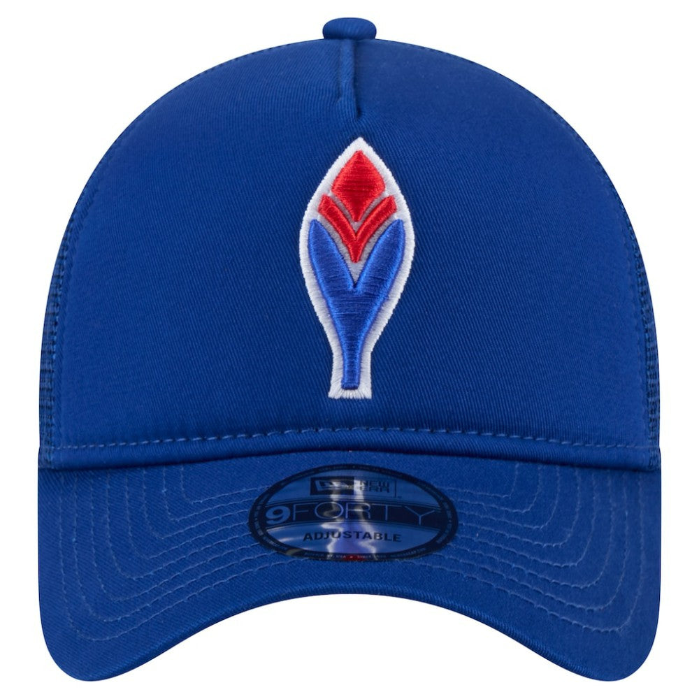 Atlanta Braves New Era 9FORTY A-Frame Trucker Adjustable Hat - Royal - New Era Discount