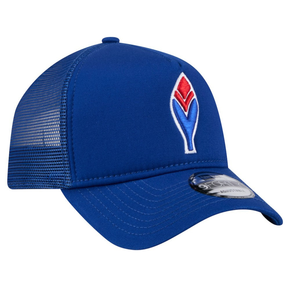 Atlanta Braves New Era 9FORTY A-Frame Trucker Adjustable Hat - Royal - New Era Discount