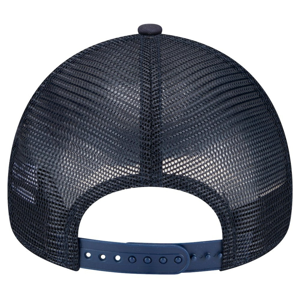 Atlanta Braves New Era 9FORTY A-Frame Trucker Adjustable Hat - Navy - New Era Online