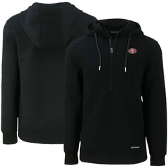 San Francisco 49ers Cutter & Buck Primary Mark Roam Eco Recycled Half-Zip Pullover Hoodie Black