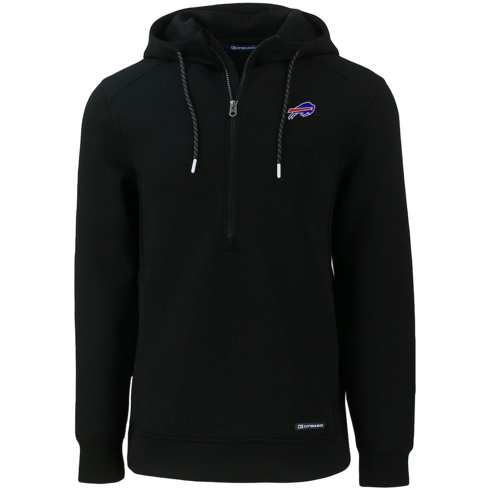 Buffalo Bills Cutter & Buck Primary Mark Roam Eco Recycled Half-Zip Pullover Hoodie Black