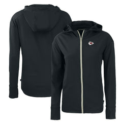 Kansas City Chiefs Cutter & Buck Women's Primary Mark Daybreak Eco Recycled Full-Zip Hoodie Black