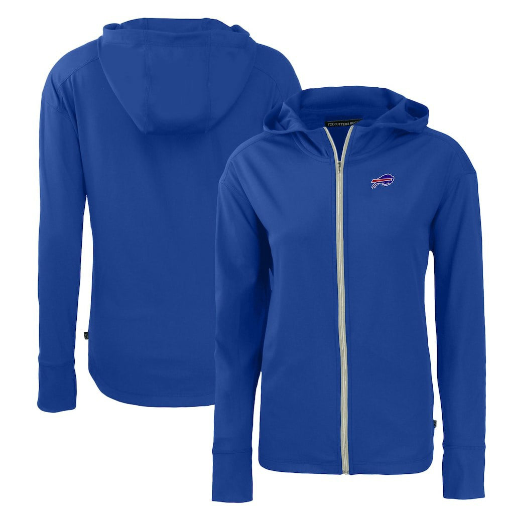 Buffalo Bills Cutter & Buck Women's Primary Mark Daybreak Eco Recycled Full-Zip Hoodie Royal
