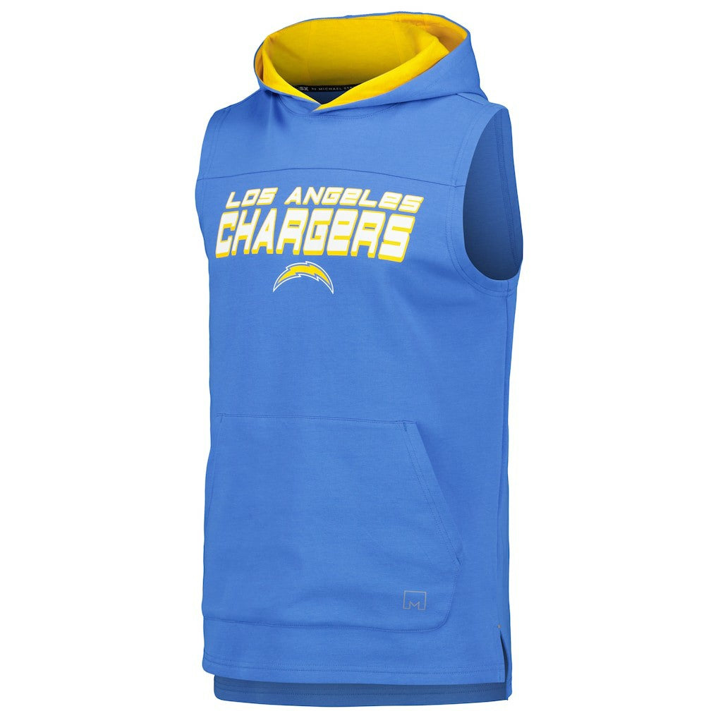 Los Angeles Chargers MSX by Michael Strahan Captain Sleeveless Hoodie T-Shirt Powder Blue