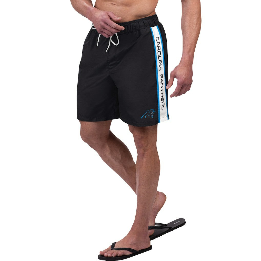 Carolina Panthers G-III Sports by Carl Banks Streamline Volley Swim Shorts Black