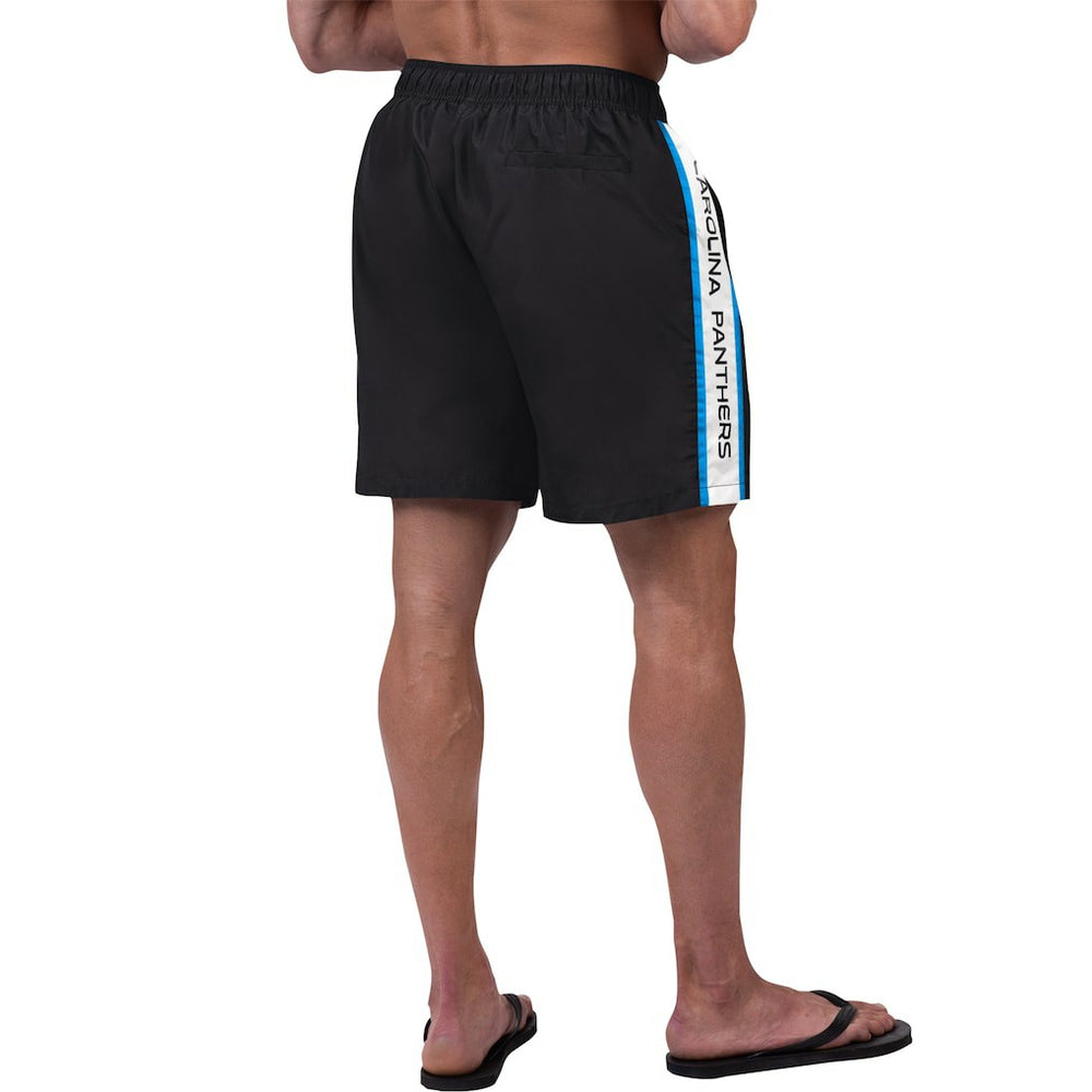 Carolina Panthers G-III Sports by Carl Banks Streamline Volley Swim Shorts Black