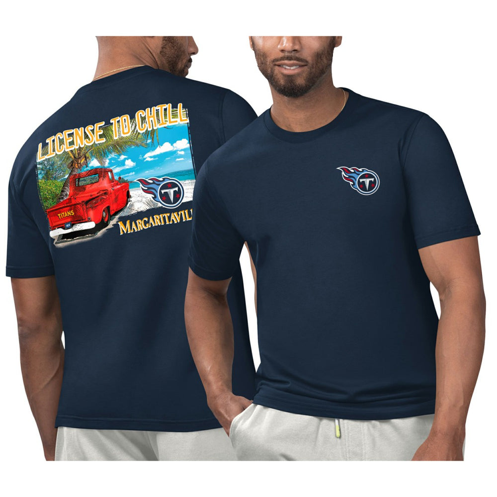 Tennessee Titans Margaritaville Licensed to Chill T-Shirt Navy