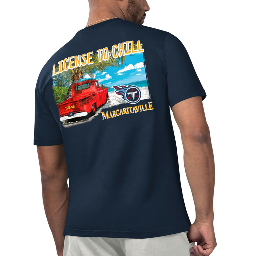 Tennessee Titans Margaritaville Licensed to Chill T-Shirt Navy