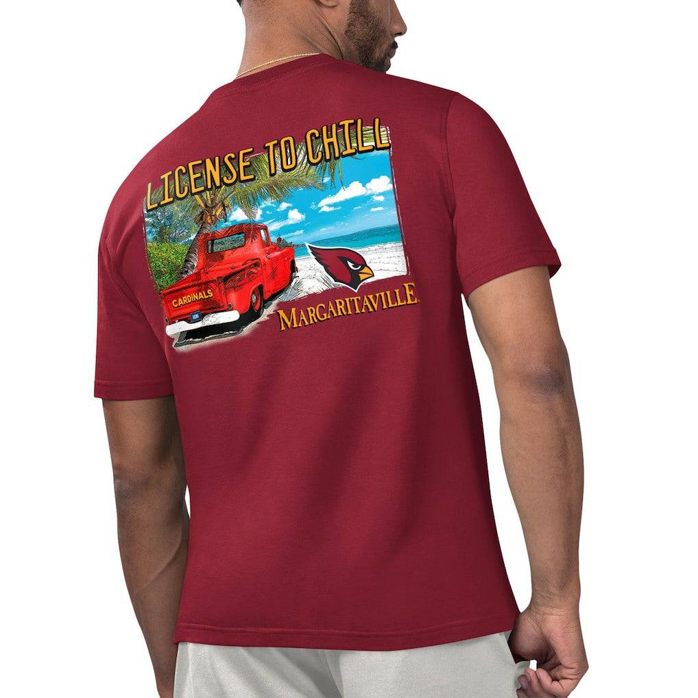 Arizona Cardinals Margaritaville Licensed to Chill T-Shirt Cardinal
