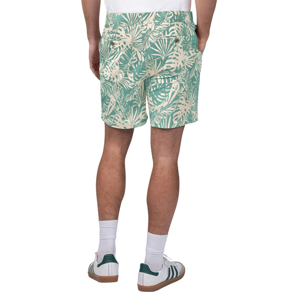 New York Jets Margaritaville Sandwashed Monstera Print Amphib Shorts Green