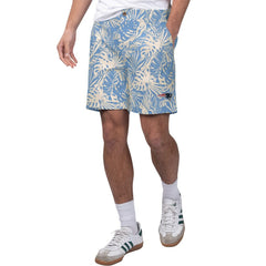 New England Patriots Margaritaville Sandwashed Monstera Print Amphib Shorts Navy