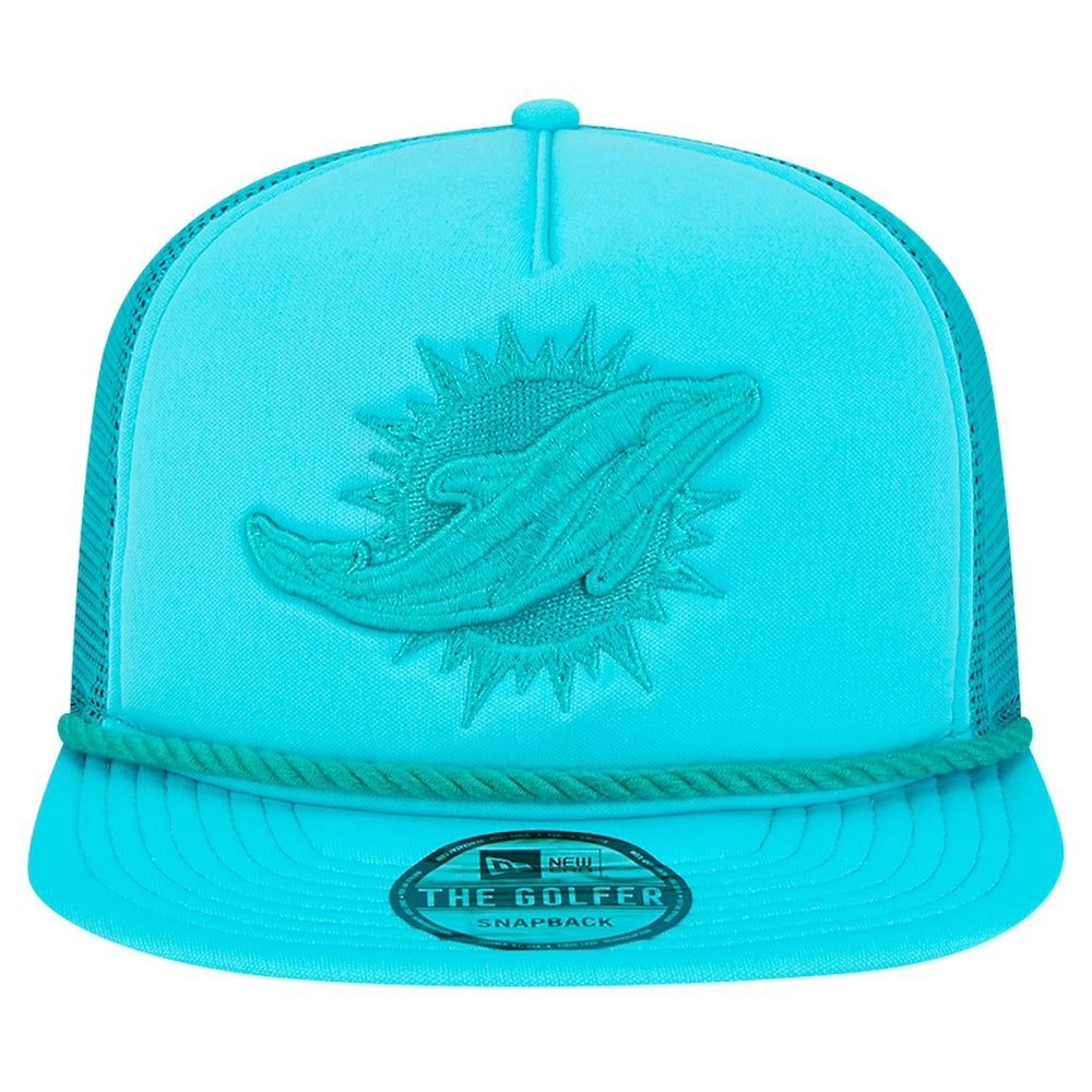 New Era Miami Dolphins Aqua Active Tone Golfer Snapback Hat
