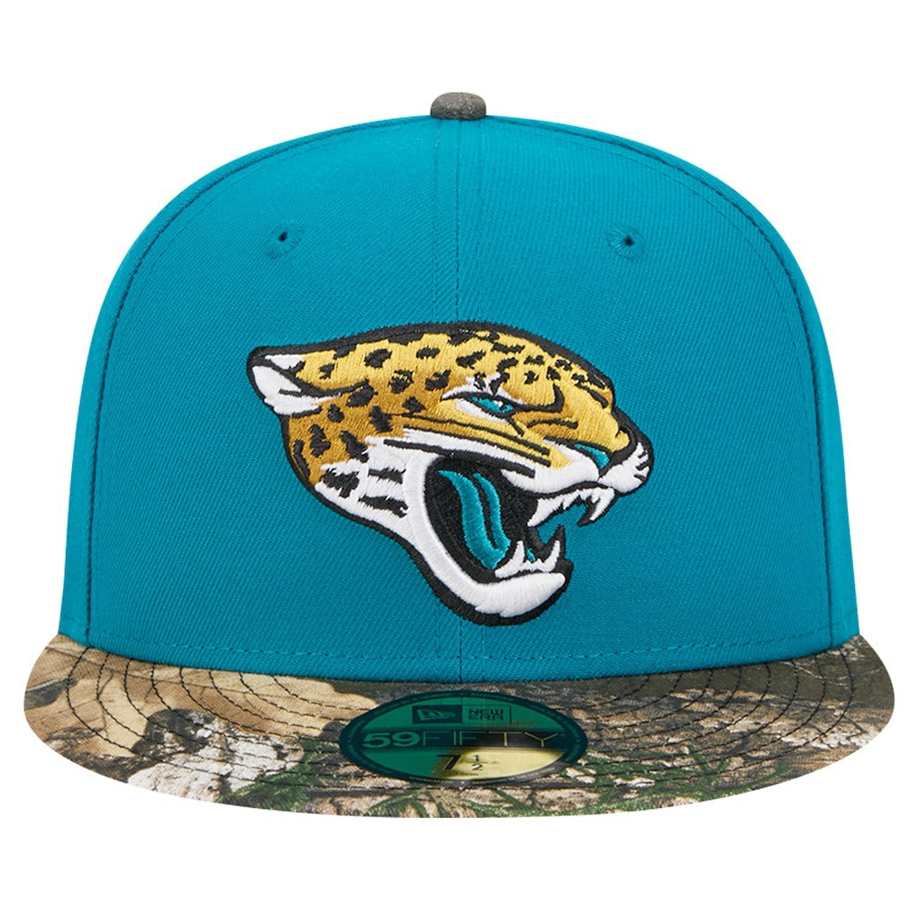 New Era Jacksonville Jaguars Teal Active Two-Tone Camo 59FIFTY Fitted Hat