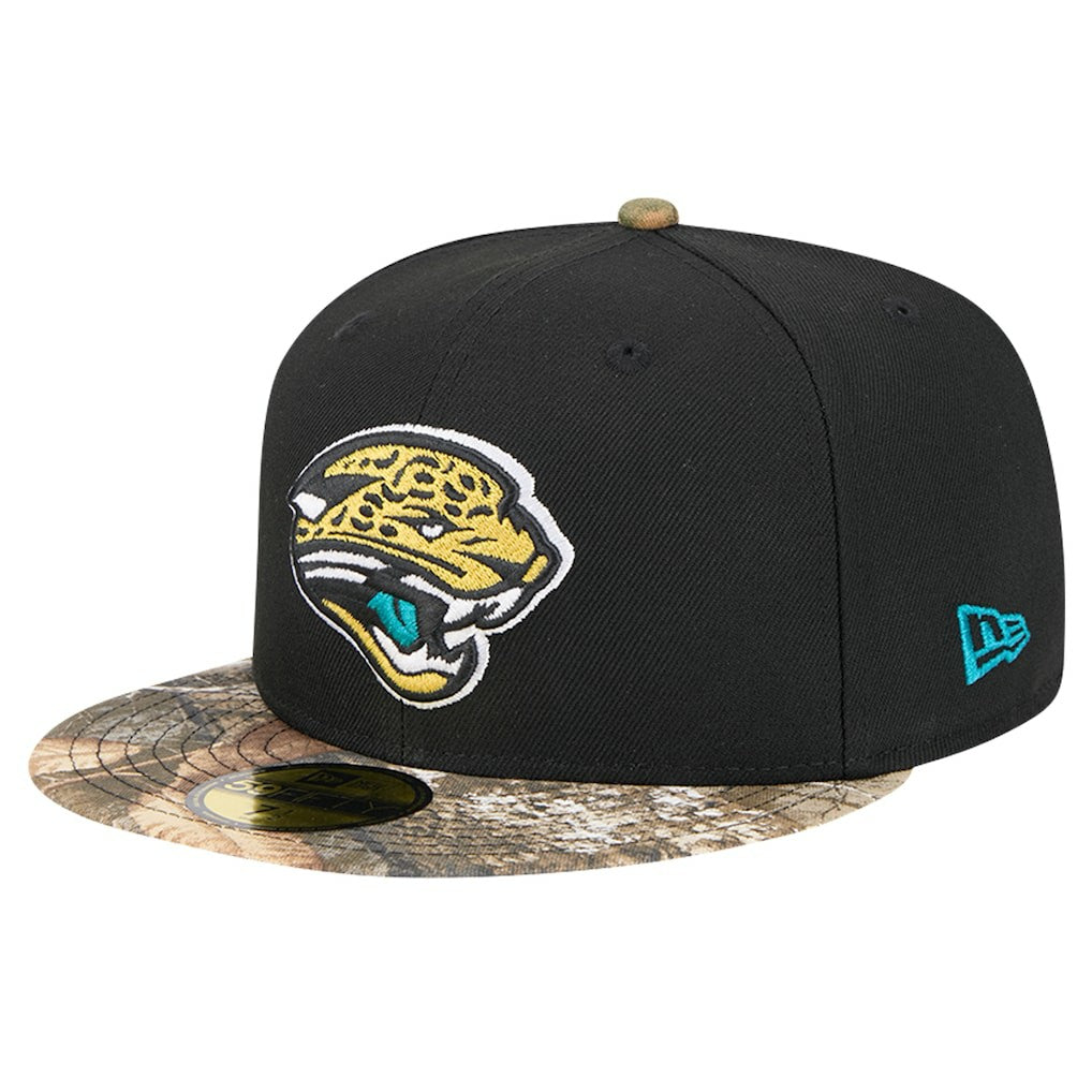 New Era Jacksonville Jaguars Black Active Two-Tone Camo 59FIFTY Fitted Hat