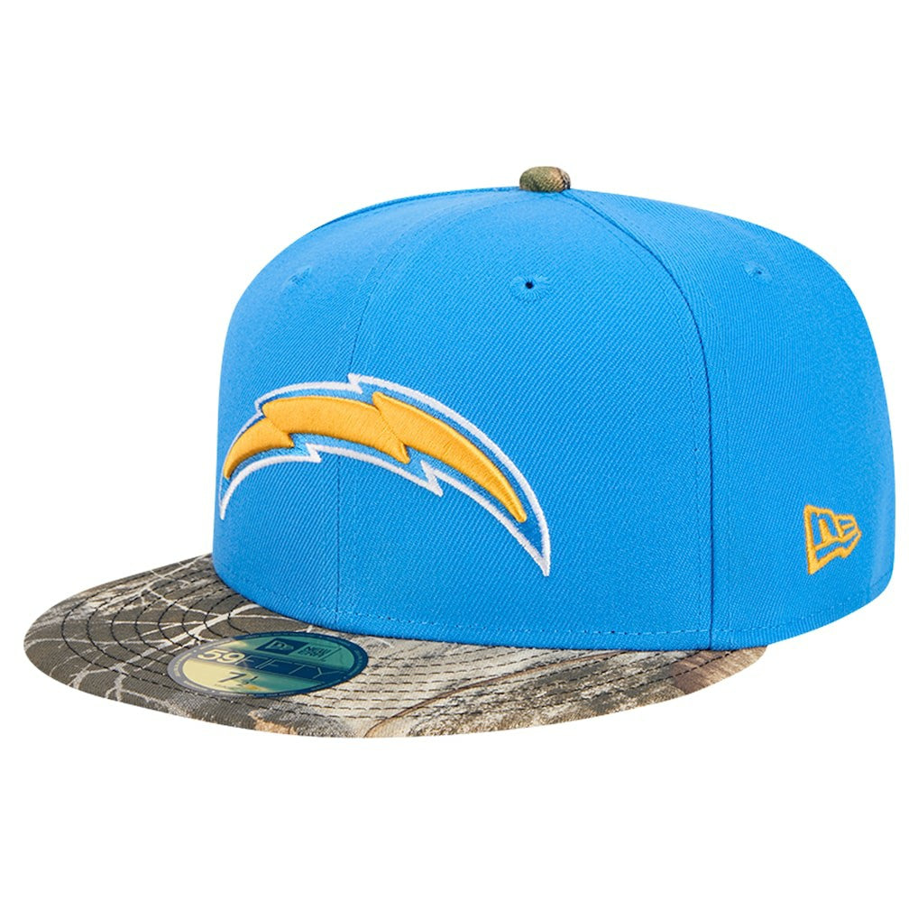 New Era Los Angeles Chargers Powder Blue Active Two-Tone Camo 59FIFTY Fitted Hat