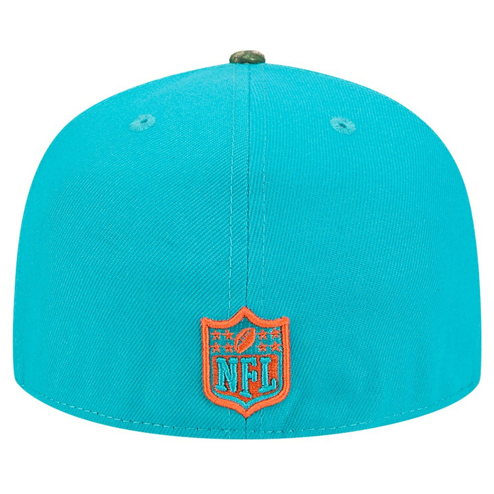 New Era Miami Dolphins Aqua Active Two-Tone Camo 59FIFTY Fitted Hat