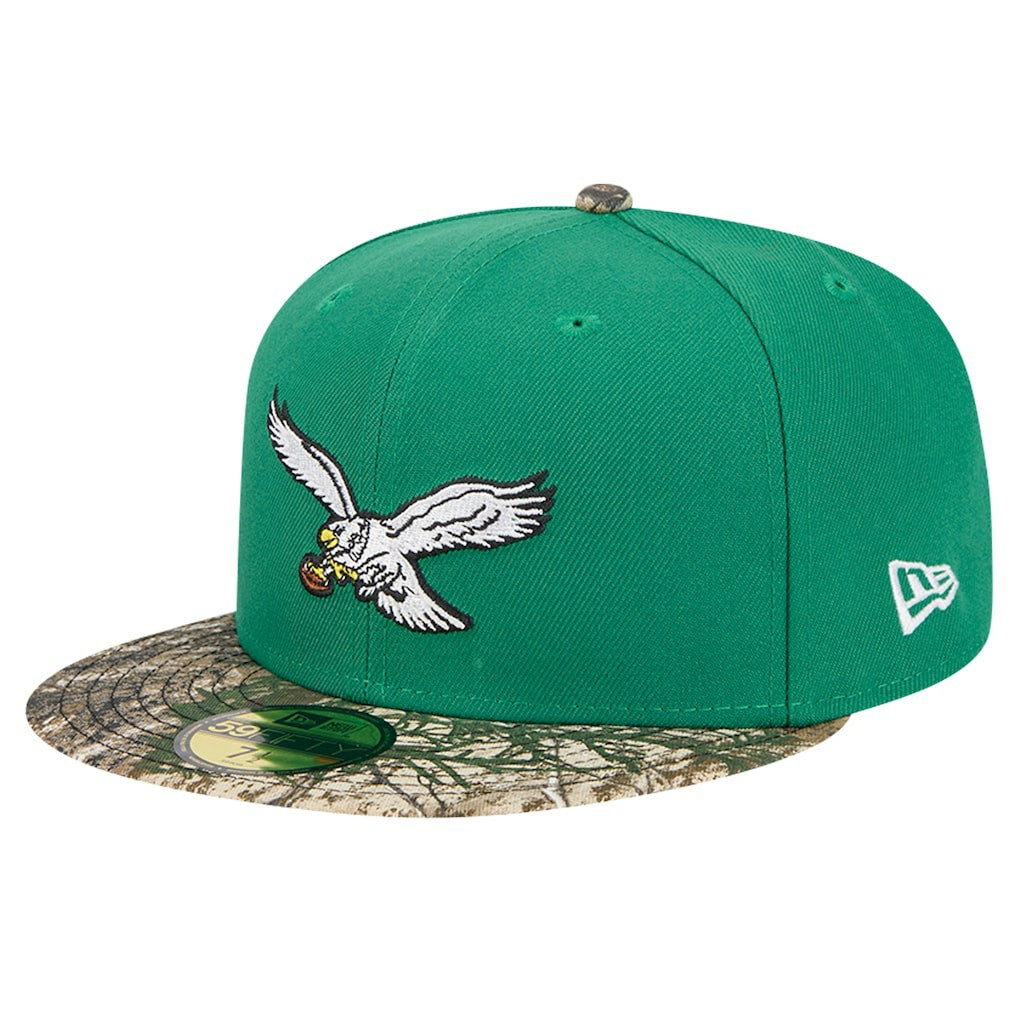 New Era Philadelphia Eagles Kelly Green Active Two-Tone Camo 59FIFTY Fitted Hat