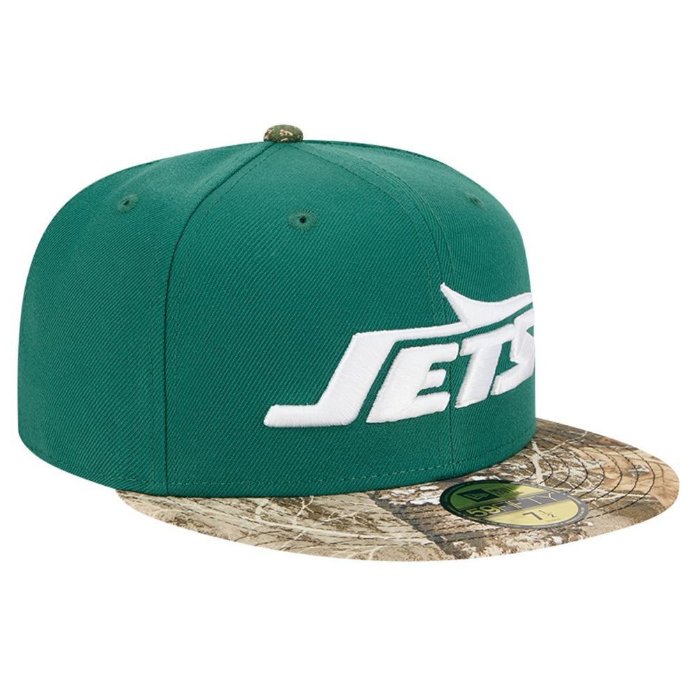 New Era New York Jets Green Active Two-Tone Camo 59FIFTY Fitted Hat