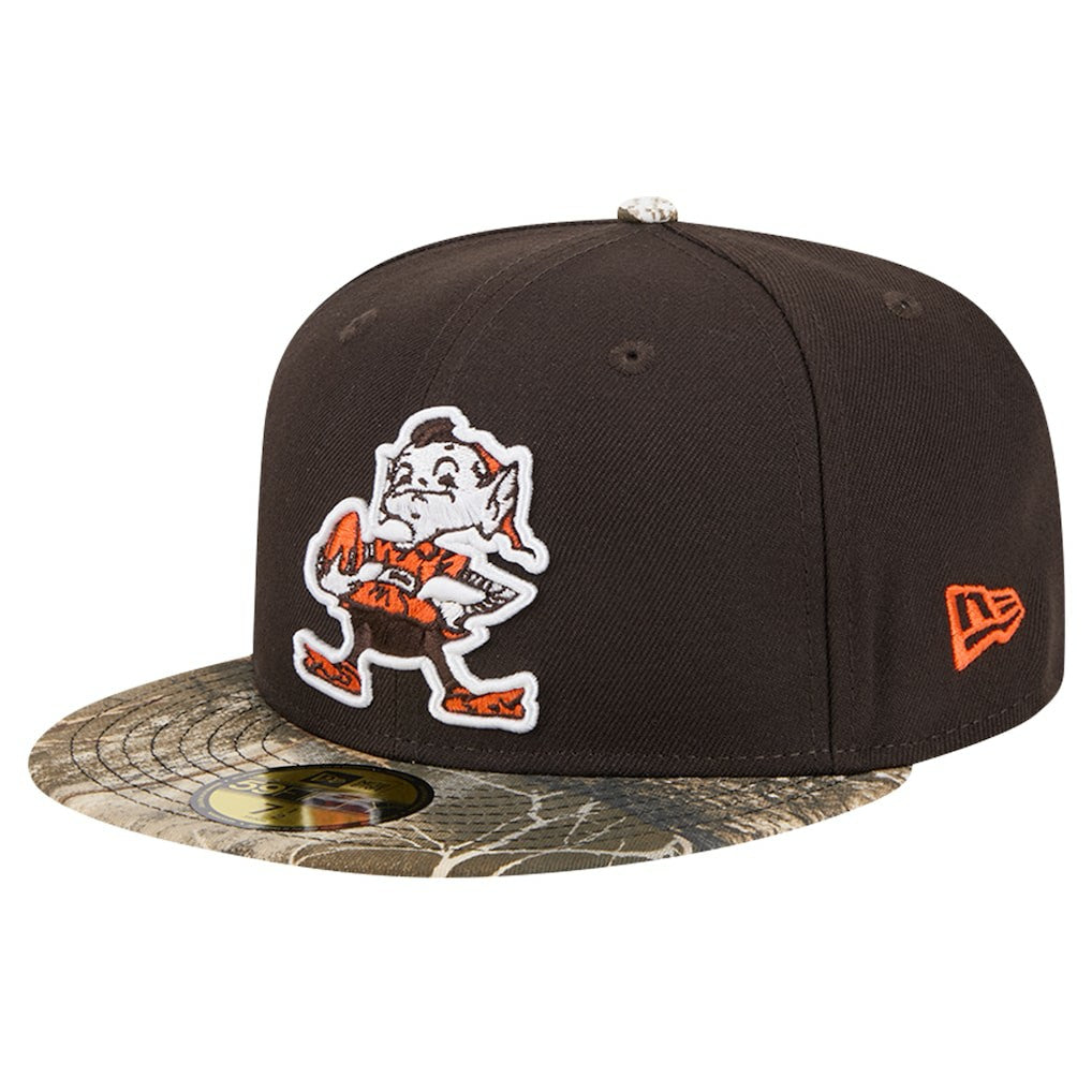 New Era Cleveland Browns Brown Active Two-Tone Camo 59FIFTY Fitted Hat