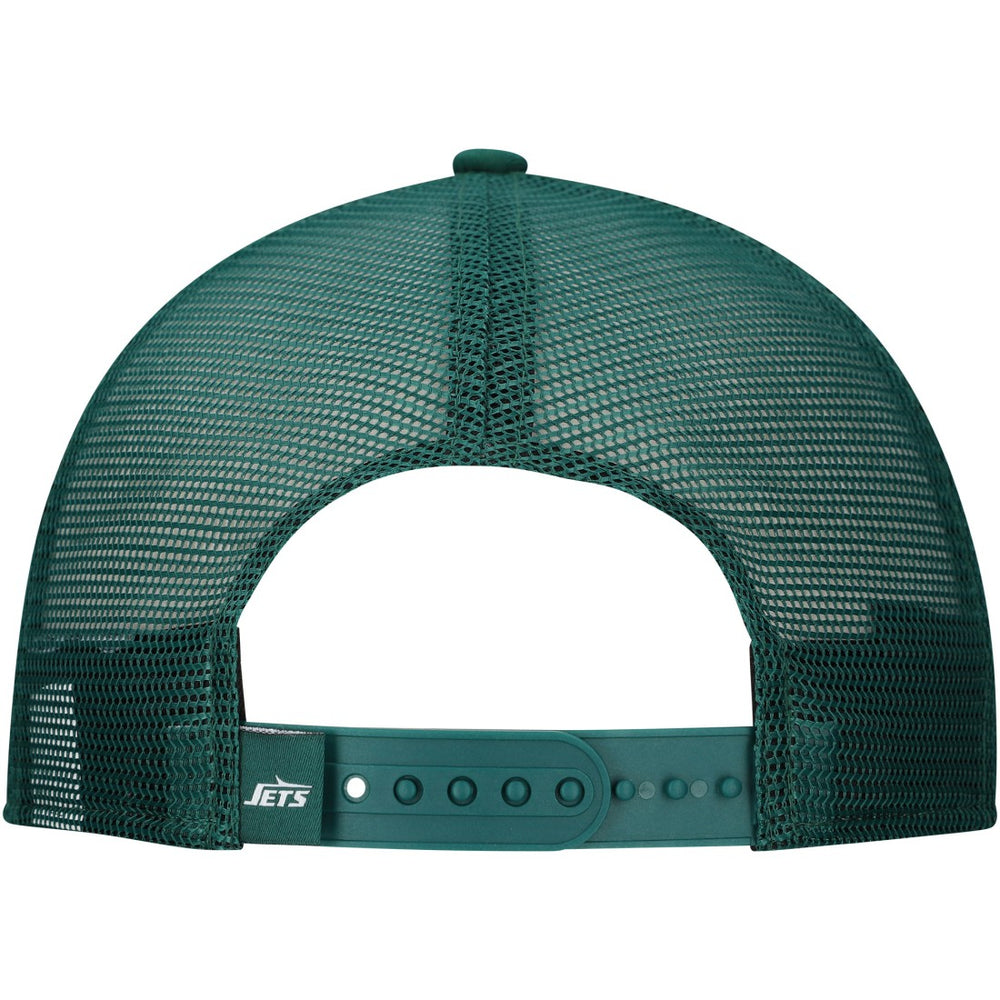 New Era New York Jets Distressed 9FIFTY A-Frame Snapback Hat White/Green