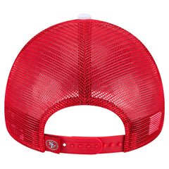 San Francisco 49ers New Era Sport Night Color Block 9FORTY A-Frame Trucker Adjustable Hat White/Scarlet