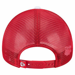 Kansas City Chiefs New Era Sport Night Color Block 9FORTY A-Frame Trucker Adjustable Hat White/Red