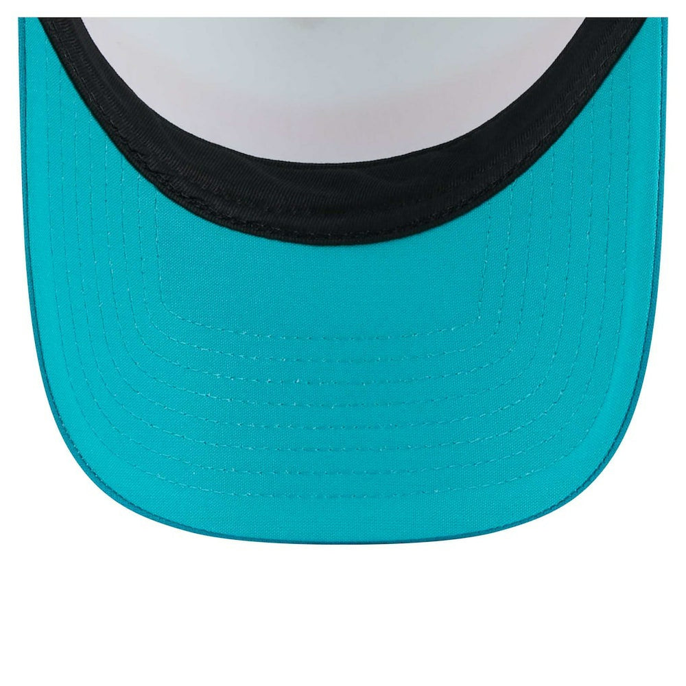 Miami Dolphins New Era Color-Block 9FORTY A-Frame Trucker Adjustable Hat White/Aqua