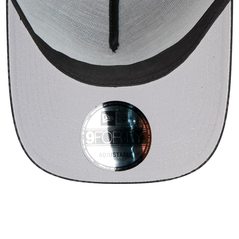Cincinnati Bengals New Era Midnight Ink Tonal Text A-Frame Trucker 9FORTY Adjustable Hat Black