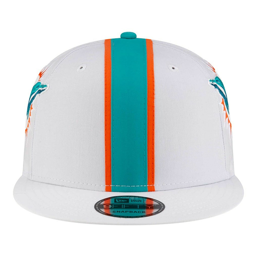 Miami Dolphins New Era Helmet 9FIFTY Snapback Hat White