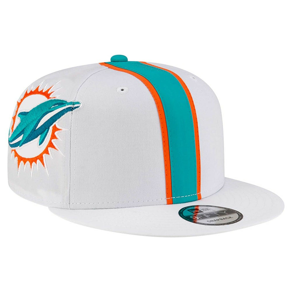 Miami Dolphins New Era Helmet 9FIFTY Snapback Hat White