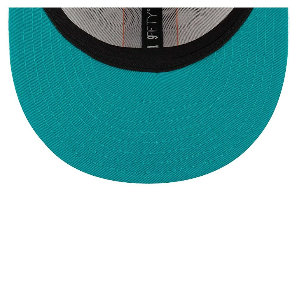 Miami Dolphins New Era Helmet 9FIFTY Snapback Hat White