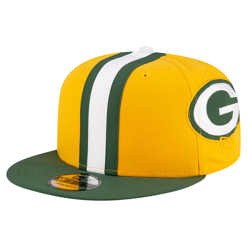 Green Bay Packers New Era Helmet 9FIFTY Snapback Hat Gold