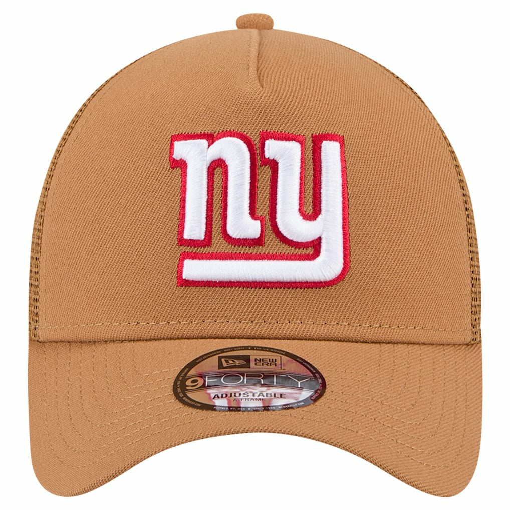 New York Giants New Era Color Pack A-Frame Trucker 9FORTY Adjustable Hat Brown
