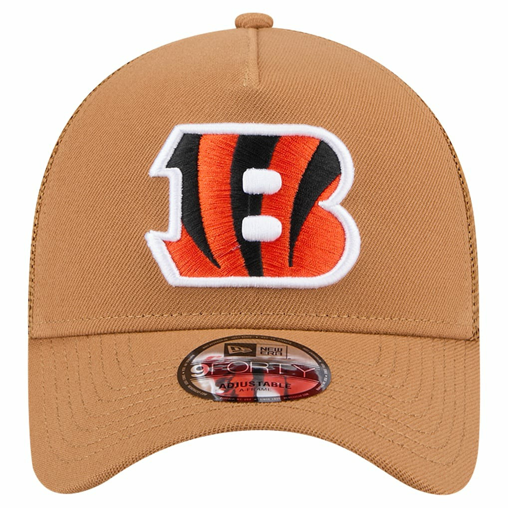 Cincinnati Bengals New Era Color Pack A-Frame Trucker 9FORTY Adjustable Hat Brown
