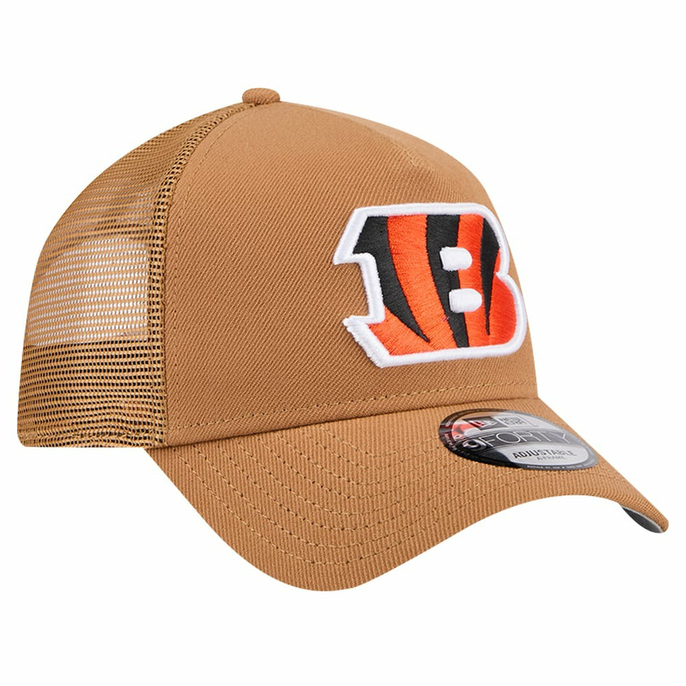 Cincinnati Bengals New Era Color Pack A-Frame Trucker 9FORTY Adjustable Hat Brown