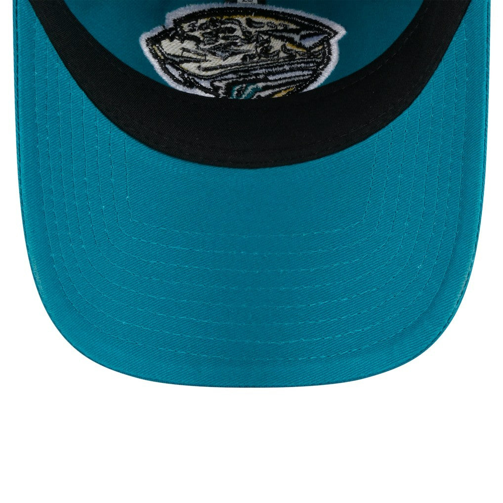 Jacksonville Jaguars New Era Women's Throwback Main Core Classic 2.0 9TWENTY Adjustable Hat Teal