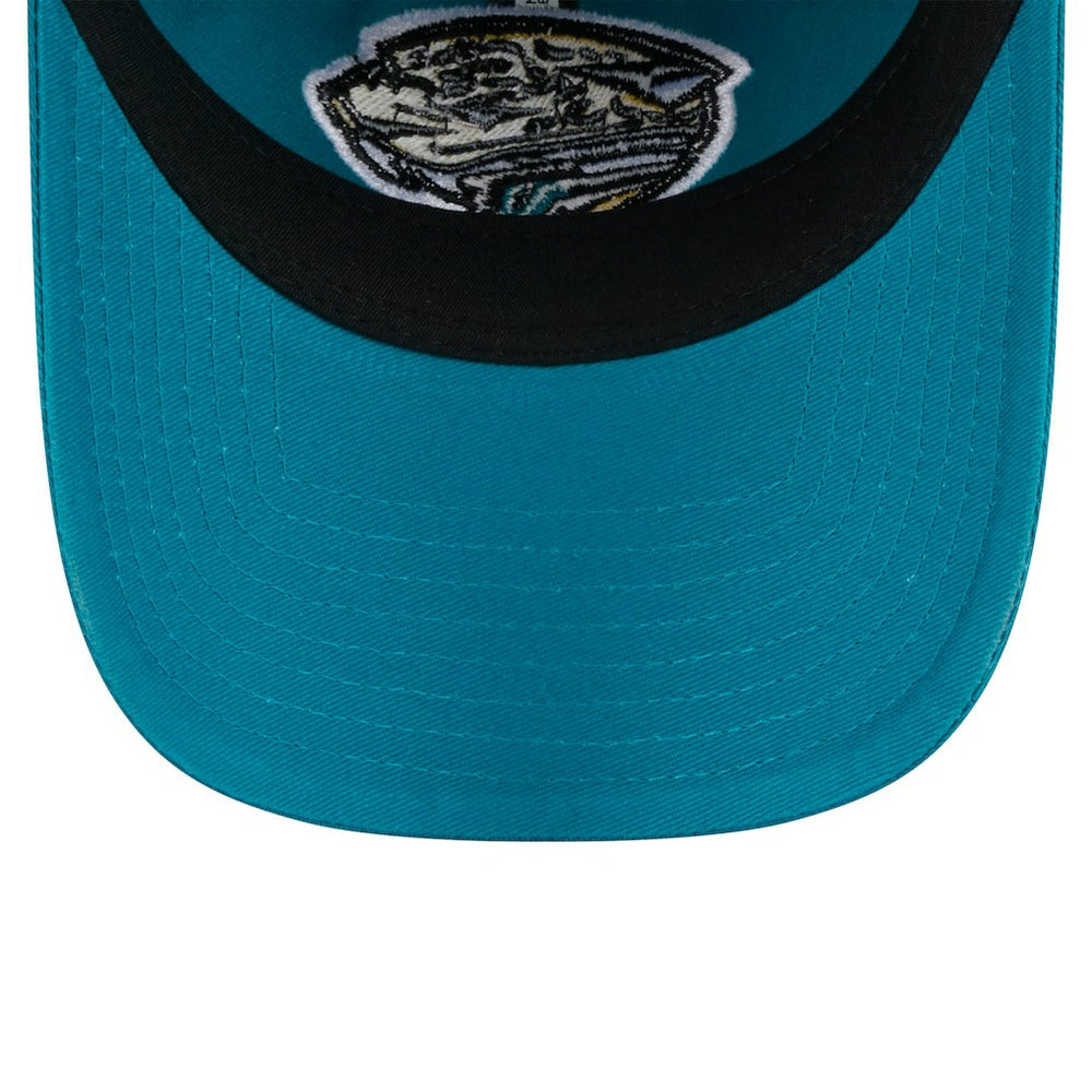 Jacksonville Jaguars New Era Women's Throwback Main Core Classic 2.0 9TWENTY Adjustable Hat Teal