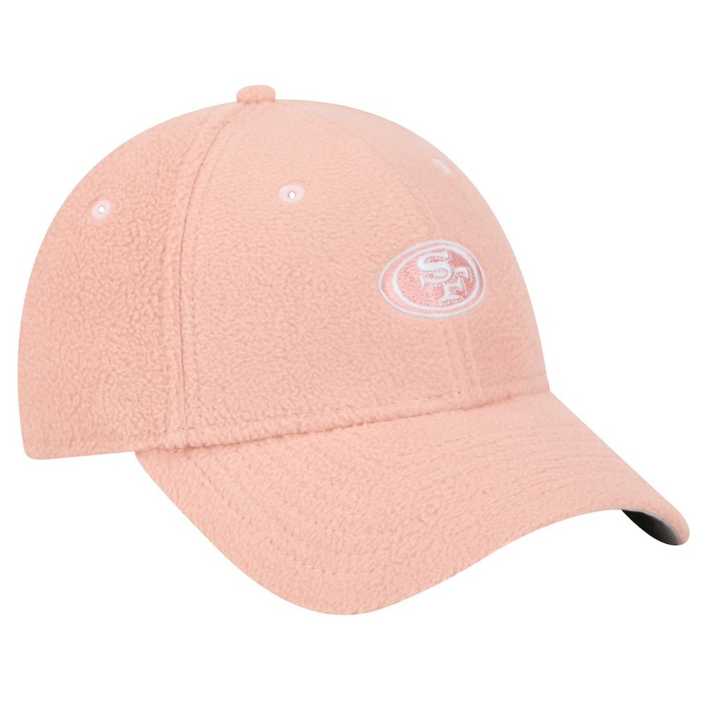 San Francisco 49ers New Era Women's Cozy Sherpa 9FORTY Adjustable Hat Light Pink