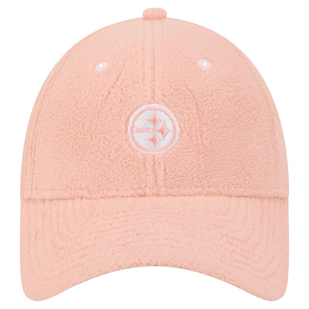Pittsburgh Steelers New Era Women's Cozy Sherpa 9FORTY Adjustable Hat Light Pink