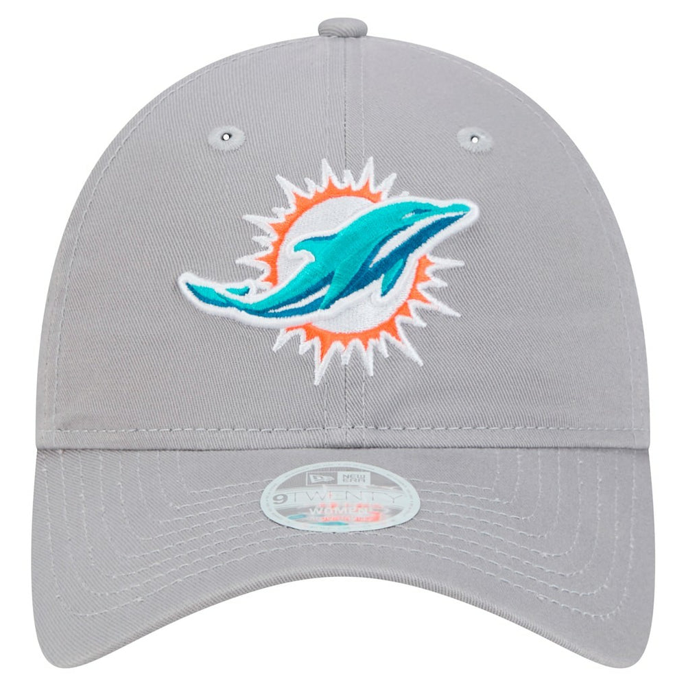 Miami Dolphins New Era Women's Main 9TWENTY Adjustable Hat Gray