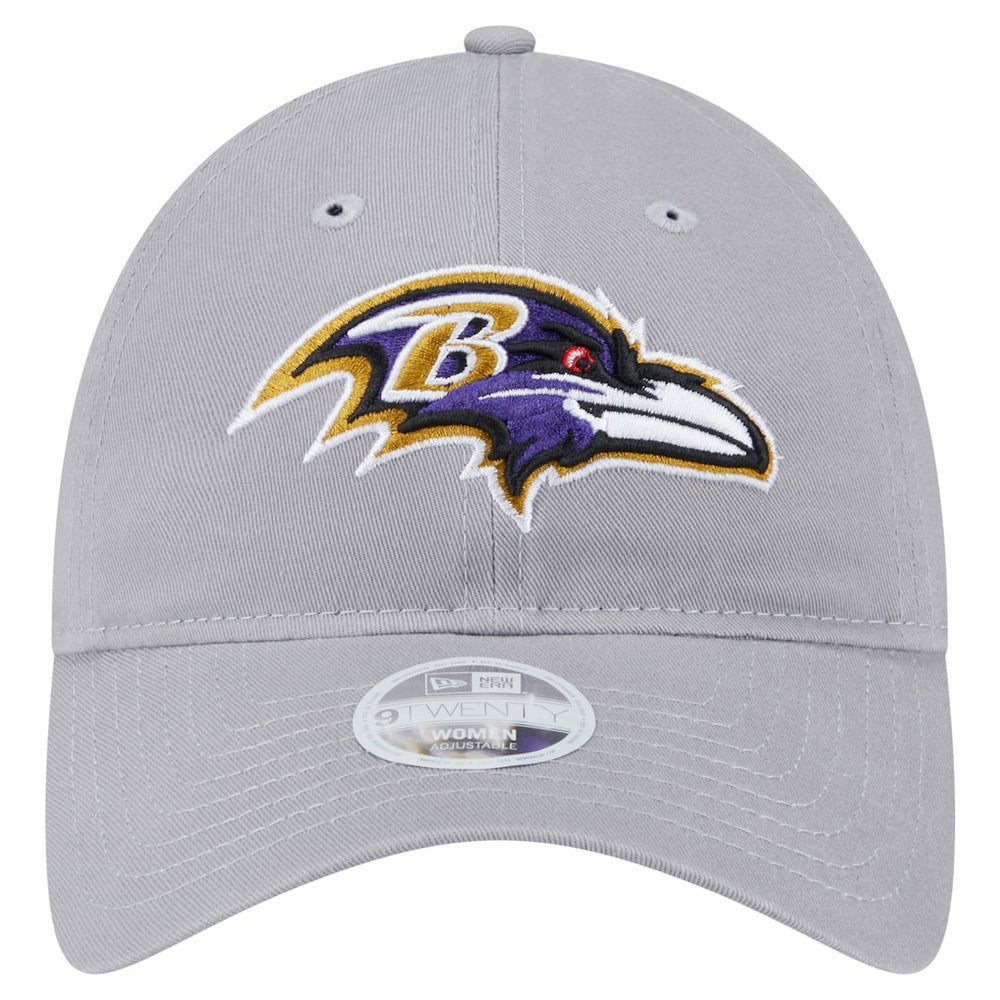 Baltimore Ravens New Era Women's Main 9TWENTY Adjustable Hat Gray
