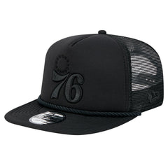 Philadelphia 76ers Tone Foam Meshback Golfer Snapback Hat Black | New Era discount