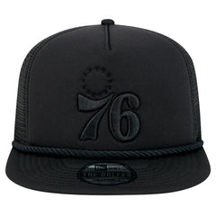 Philadelphia 76ers Tone Foam Meshback Golfer Snapback Hat Black | New Era discount