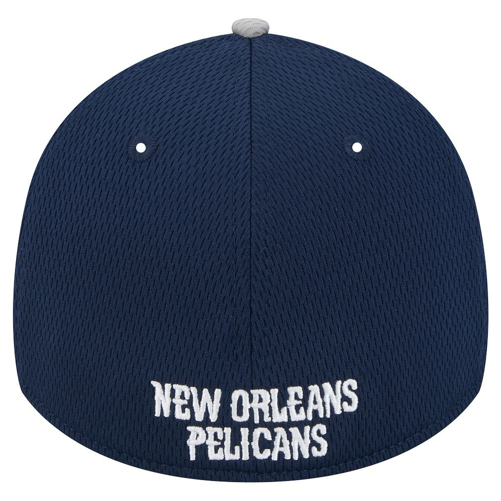 New Orleans Pelicans Active Trim 39THIRTY Flex Hat Gray/Navy | New Era