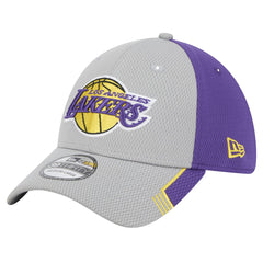 Los Angeles Lakers Active Trim 39THIRTY Flex Hat Gray/Purple | New Era for sale
