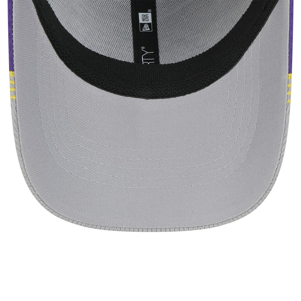 Los Angeles Lakers Active Trim 39THIRTY Flex Hat Gray/Purple | New Era for sale
