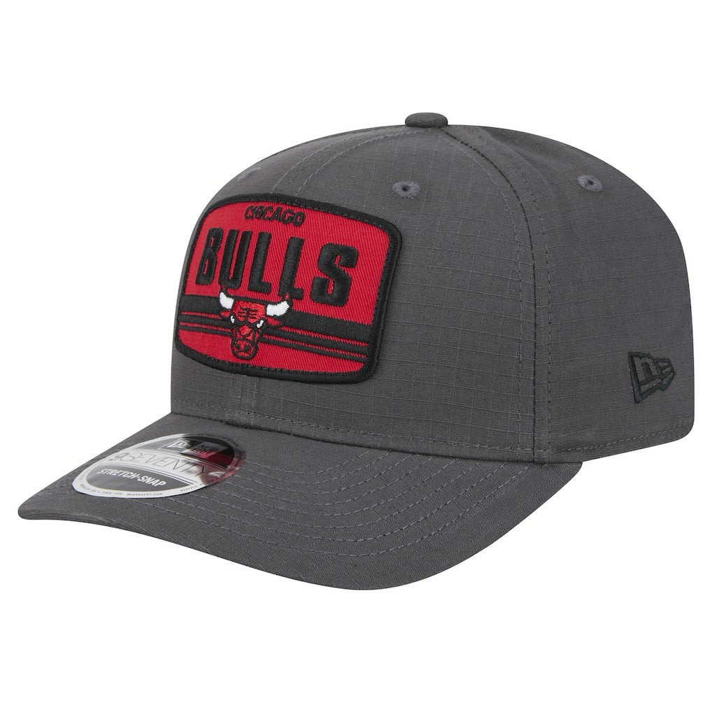 Chicago Bulls Team Elevated Patch 9SEVENTY Adjustable Hat Graphite | New Era US
